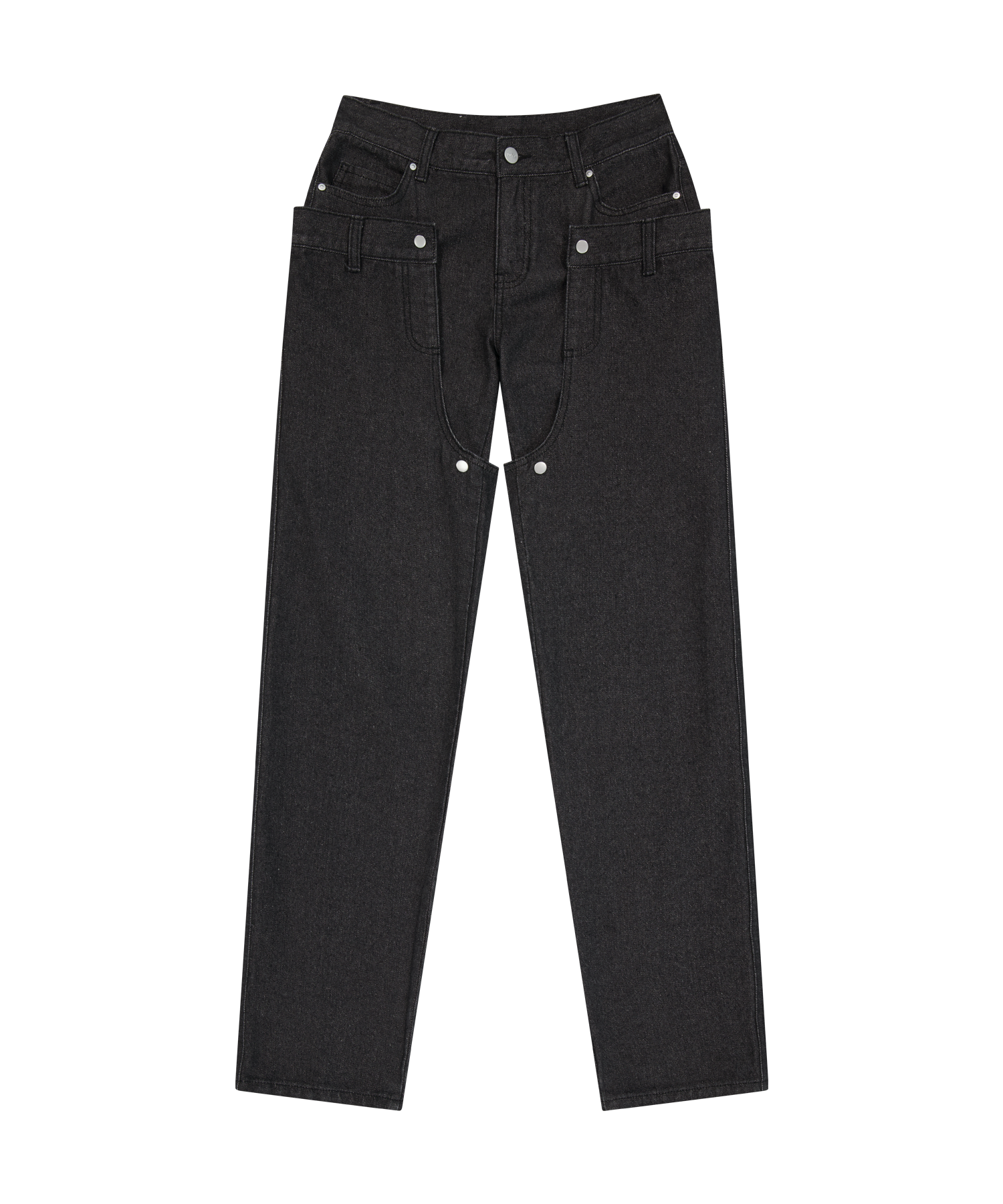 Detachable Button Denim Black – OJOS – London UK | YUGU