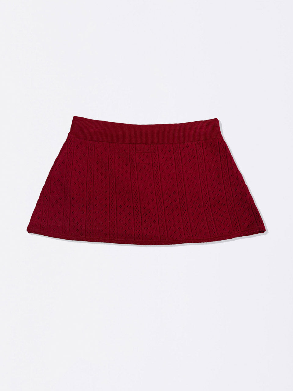 Eyelet Knit Skort Red - SCULPTOR - now available in London at YUGU.