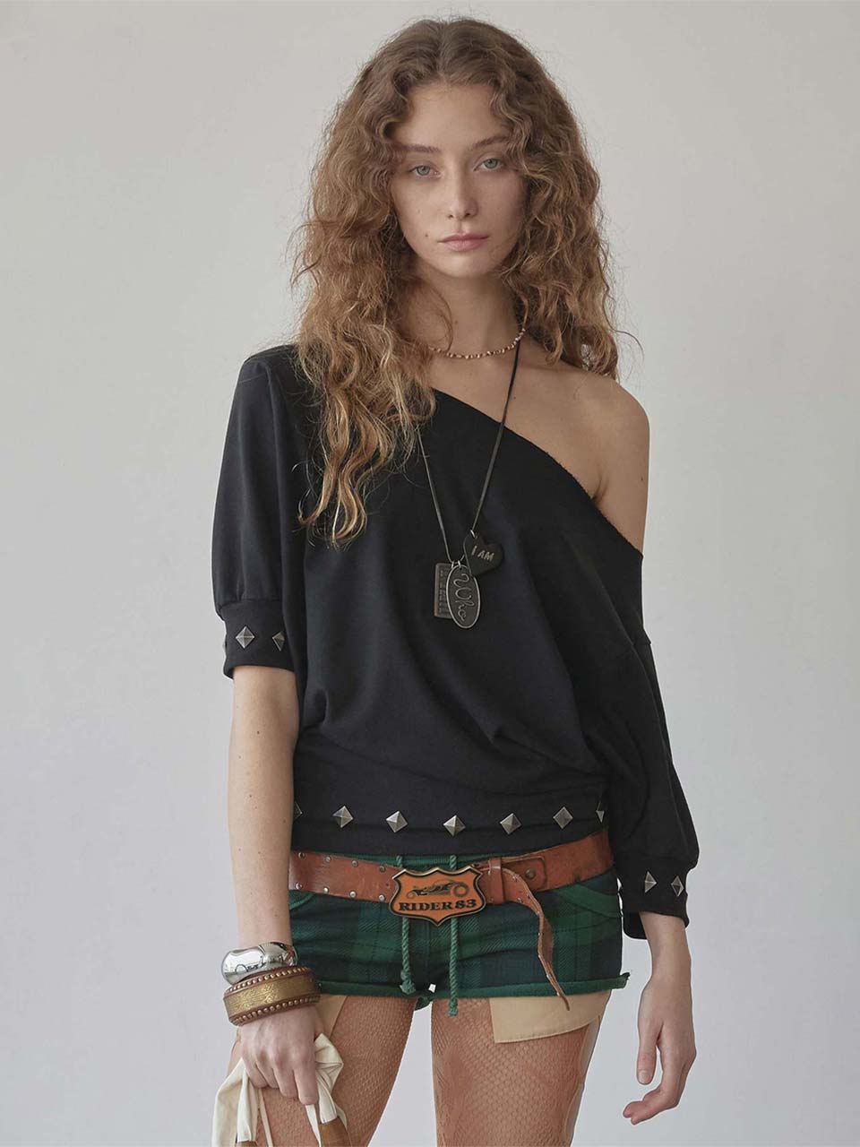 Stud Half Sleeve Sweatshirt Black – SCULPTOR – London UK | YUGU