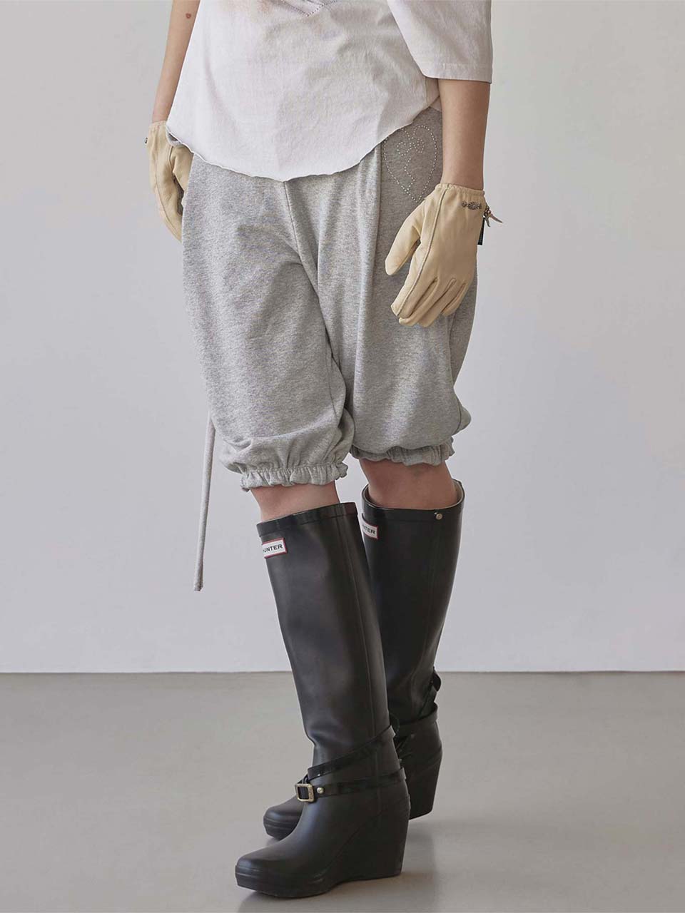 Pumpkin Half Sweatpants Grey - SCULPTOR - now available in London at YUGU.