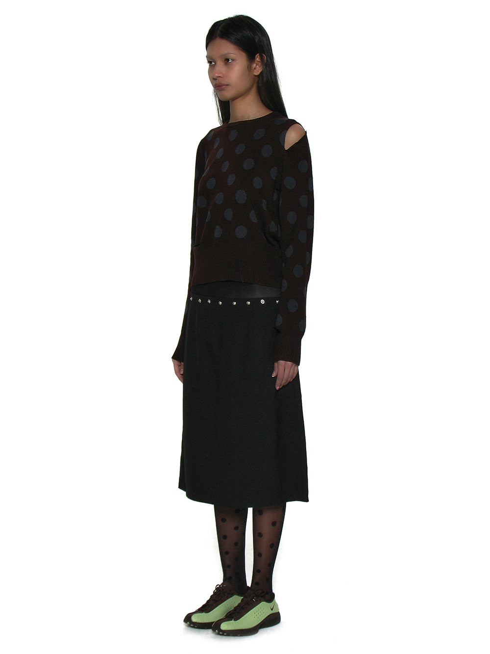 Cut-Out Polka Dot Knit Brown – PARTIMENTO WOMEN – London UK | YUGU