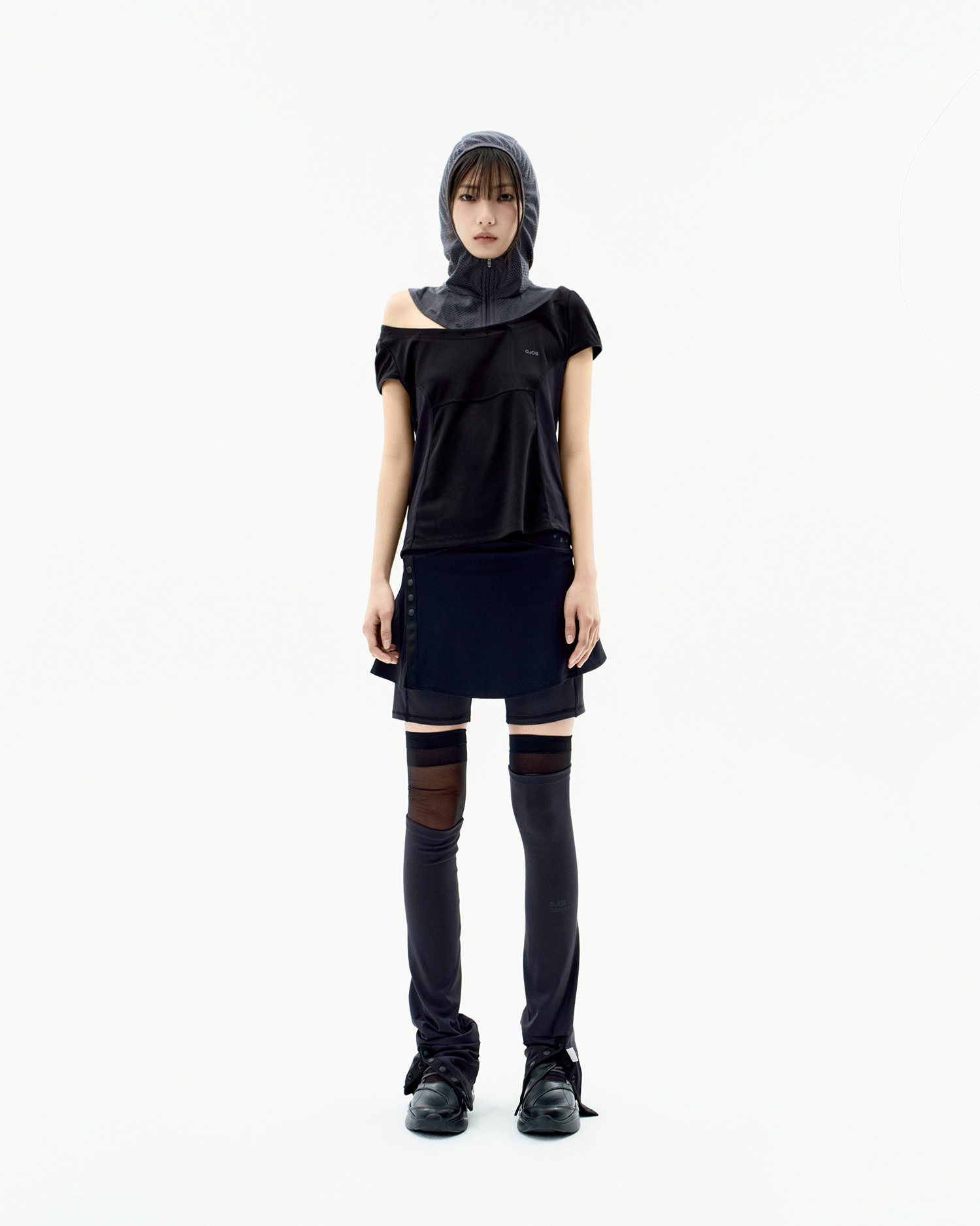 Button Slit Skirt Shorts Black – OJOS – London UK | YUGU