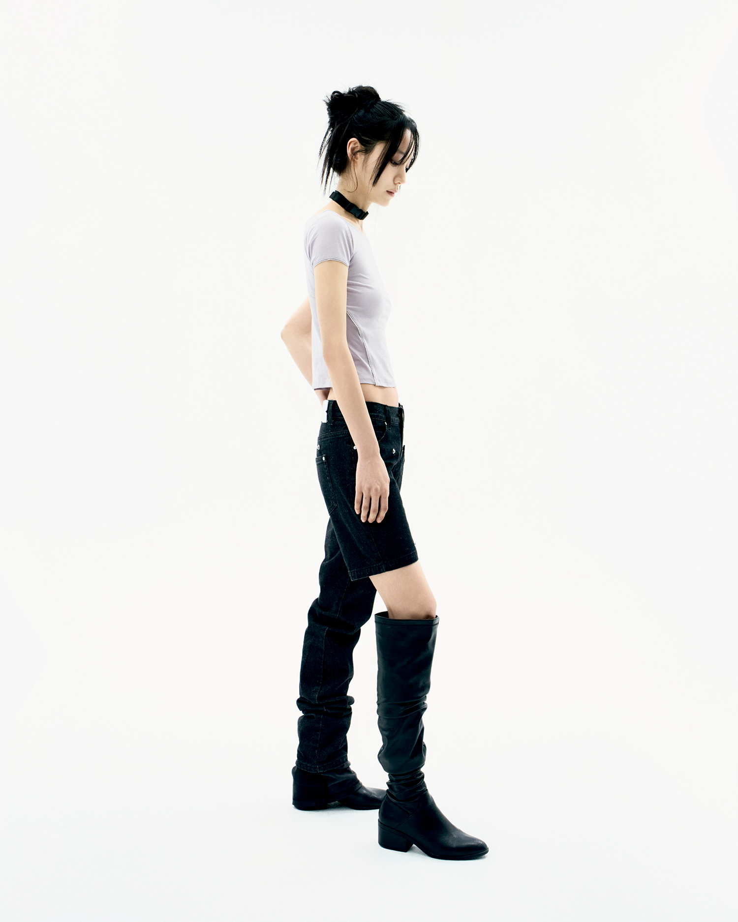 Detachable Button Denim Black – OJOS – London UK | YUGU