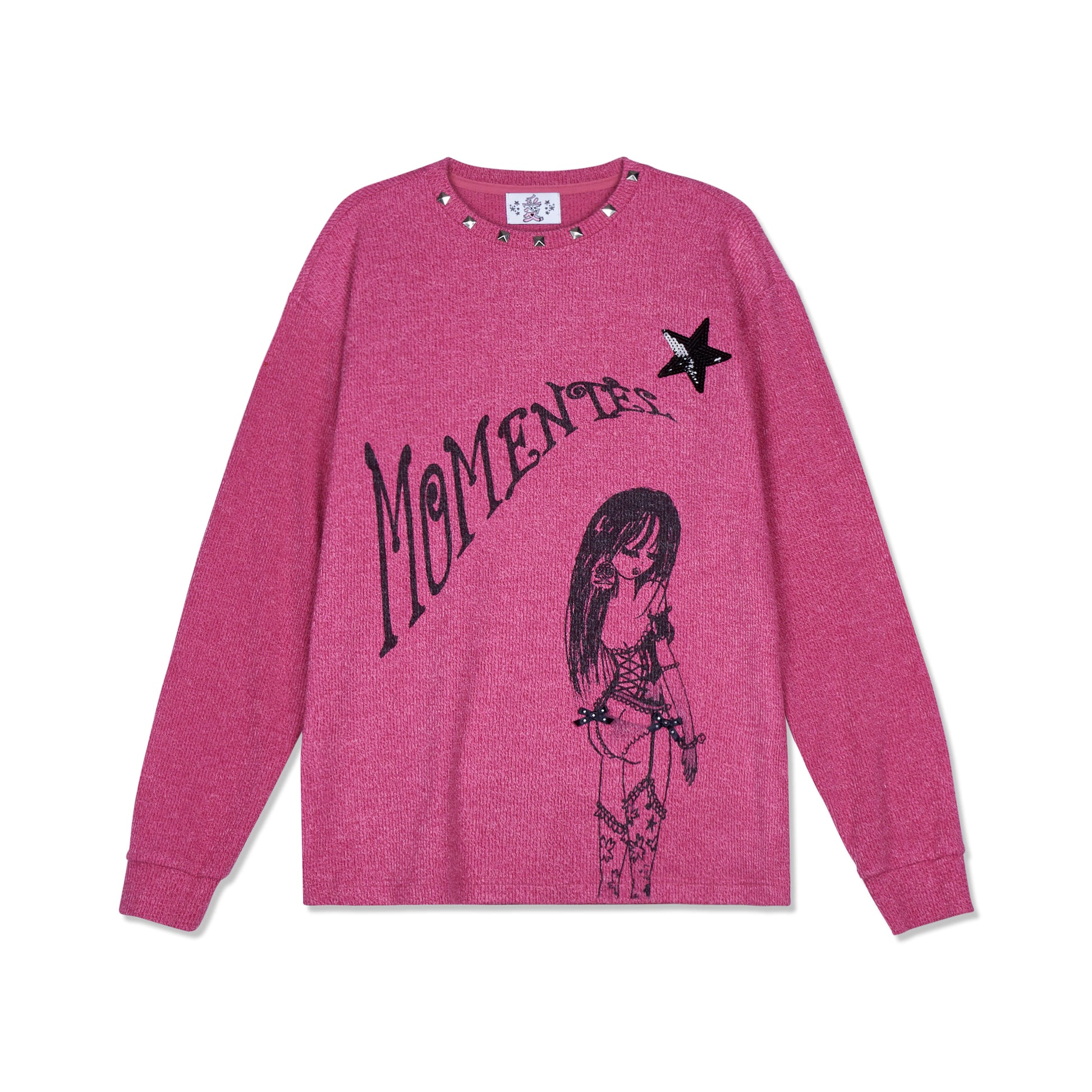 Studded MOMENTEL Girl Knit Hot pink – MOMENTEL – London UK | YUGU