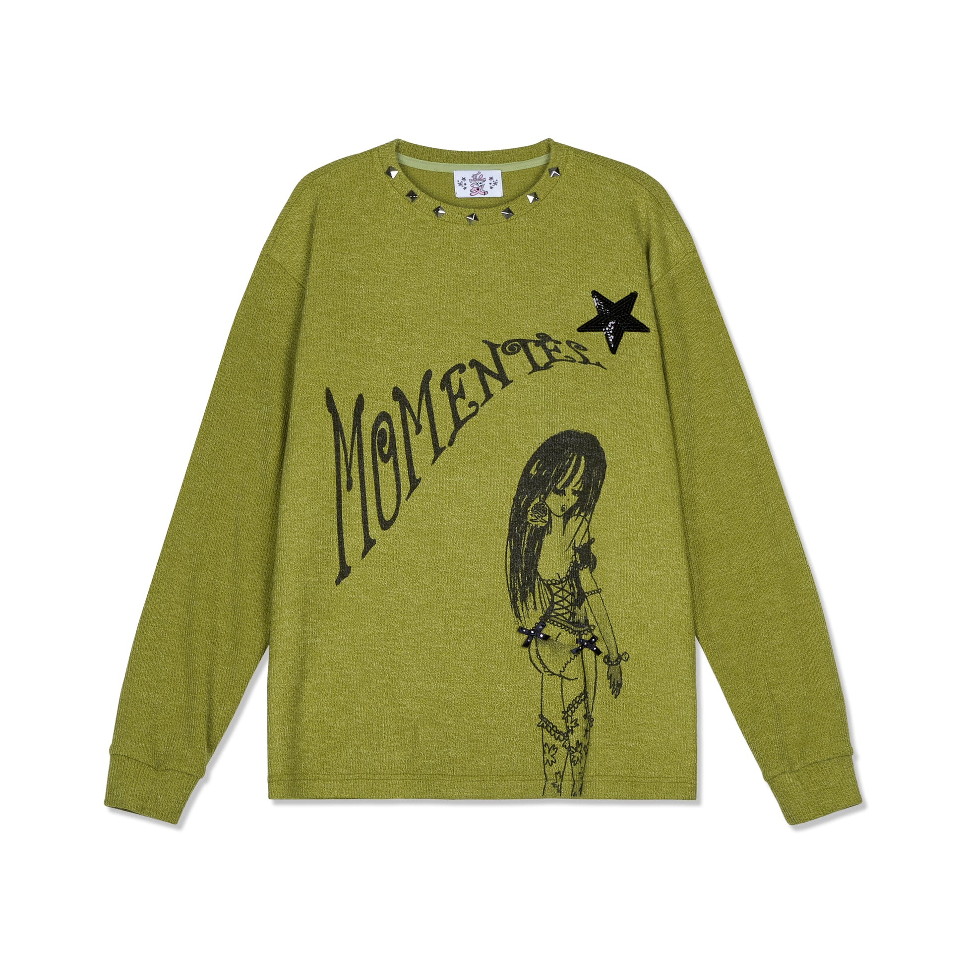 Studded MOMENTEL Girl Knit Olive – MOMENTEL – London UK | YUGU