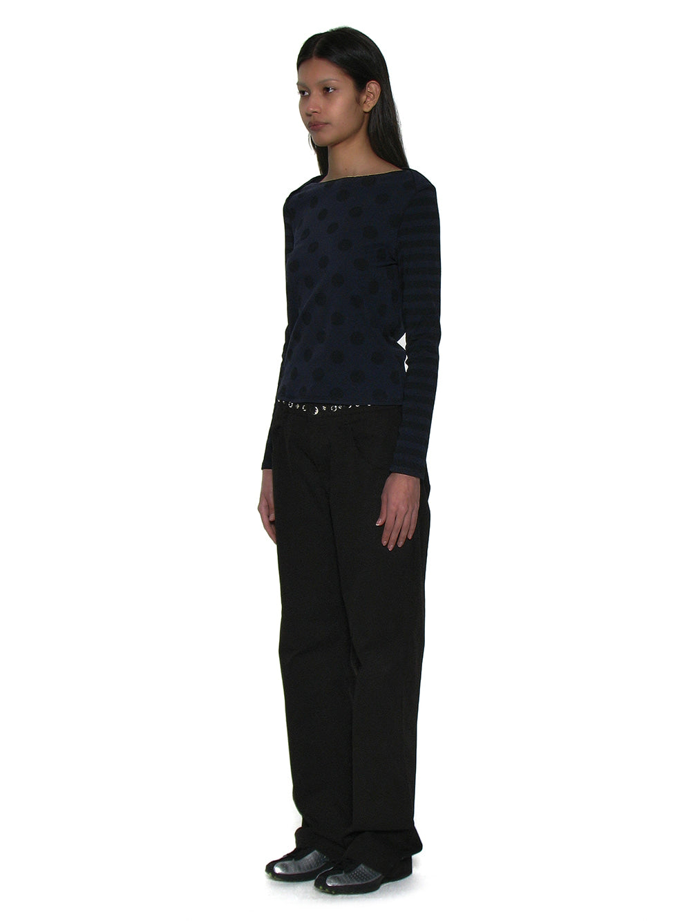 Dot Stripe Long Sleeve Navy – PARTIMENTO WOMEN – London UK | YUGU