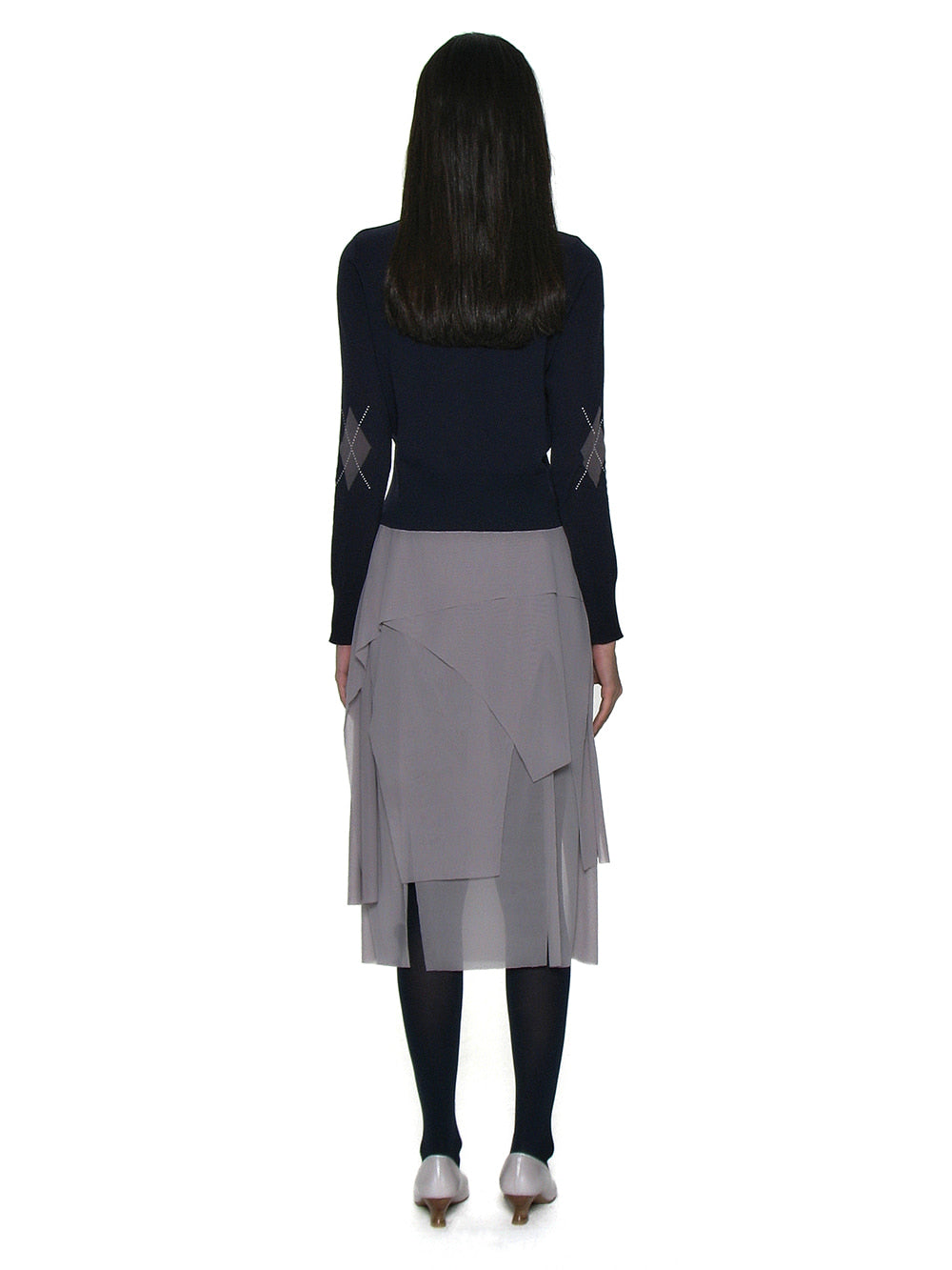 Layered Argyle Knit Navy – PARTIMENTO WOMEN – London UK | YUGU