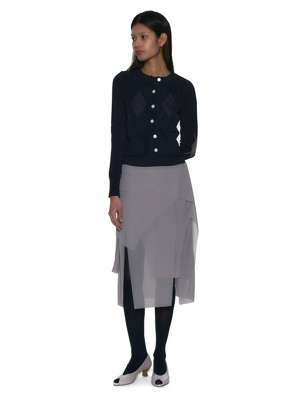 Layered Argyle Knit Navy – PARTIMENTO WOMEN – London UK | YUGU