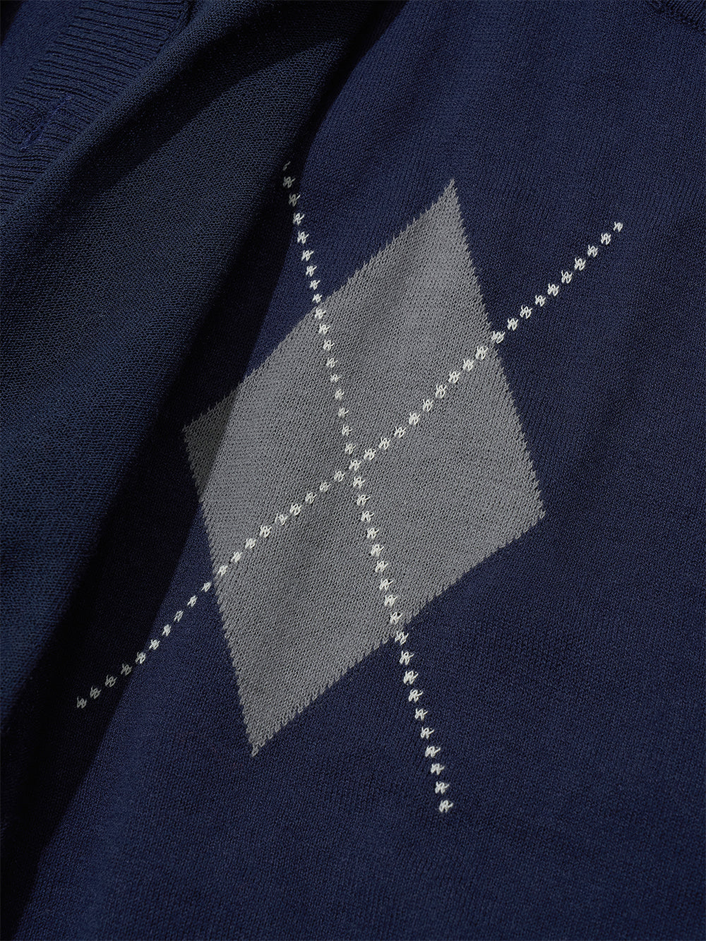 Layered Argyle Knit Navy – PARTIMENTO WOMEN – London UK | YUGU