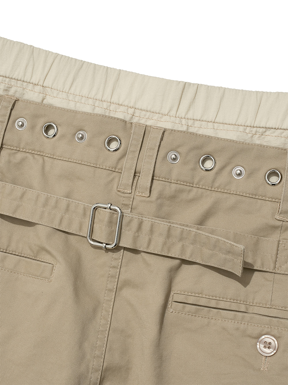 Metal Pointed Double Waist Trousers Beige – PARTIMENTO WOMEN – London UK | YUGU