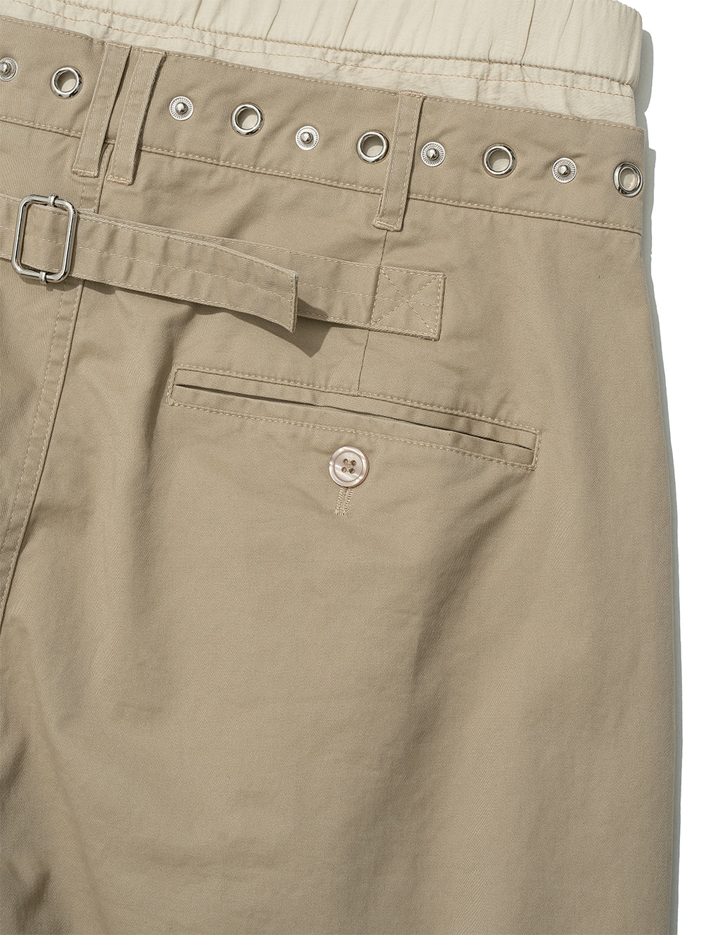 Metal Pointed Double Waist Trousers Beige – PARTIMENTO WOMEN – London UK | YUGU