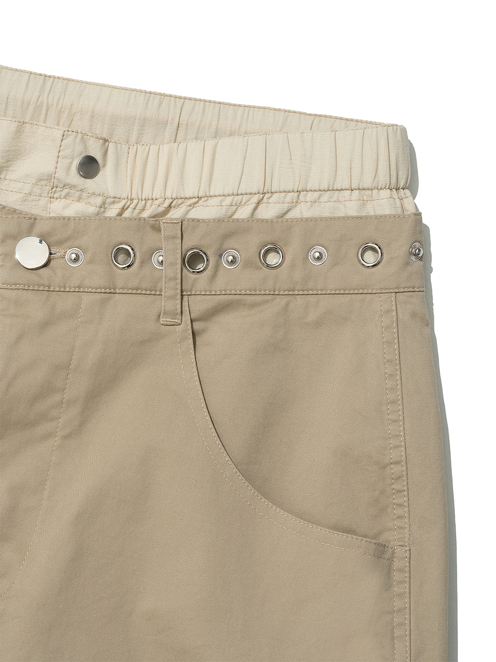 Metal Pointed Double Waist Trousers Beige – PARTIMENTO WOMEN – London UK | YUGU