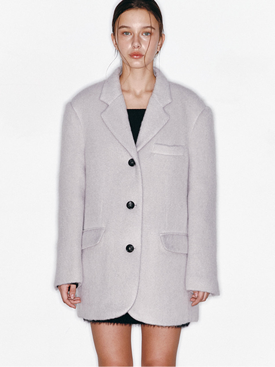 Mohair Wool Jacket Grey