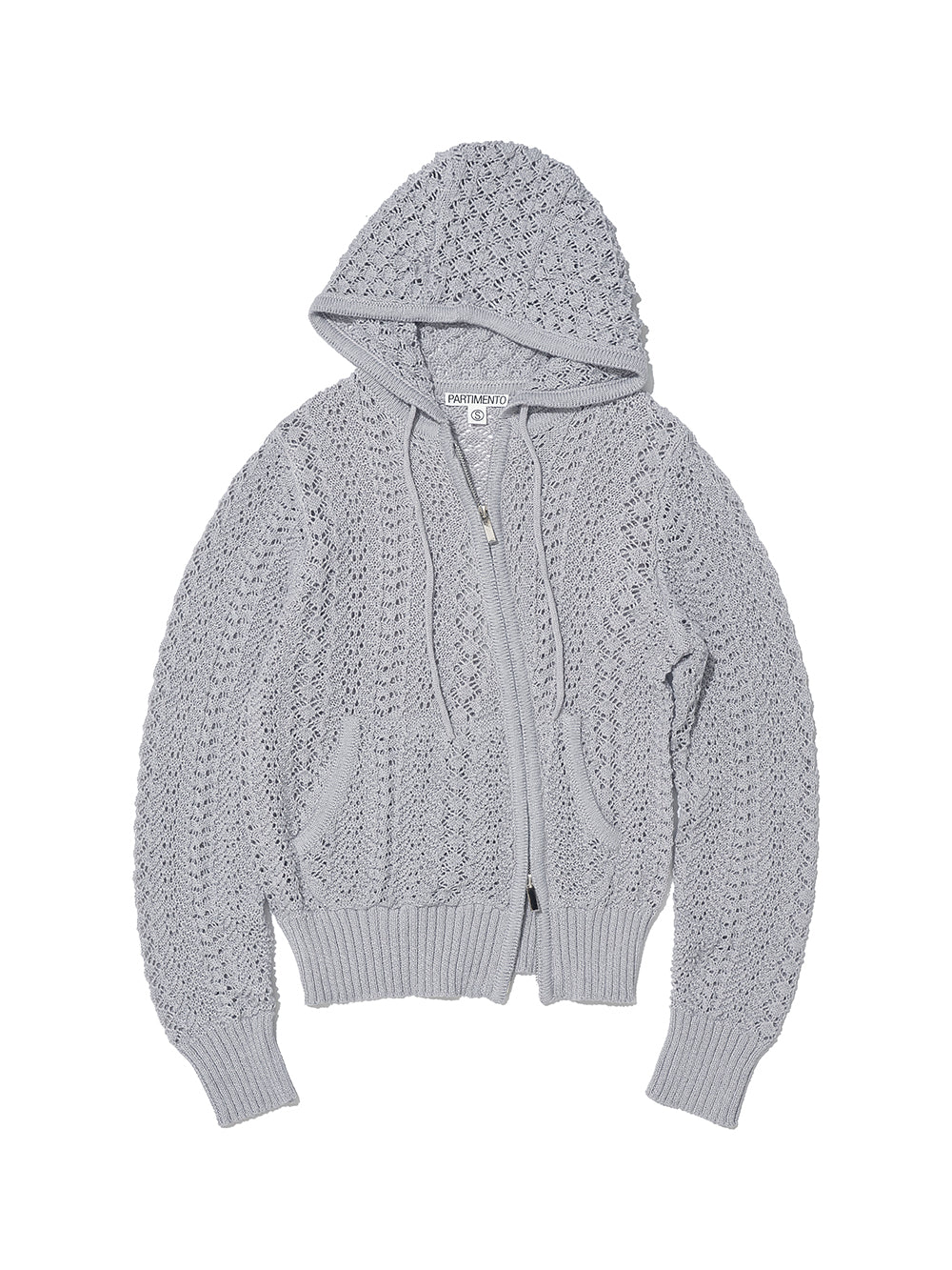 Openwork Asymmetric Zip Up Hoodie Knit Grey – PARTIMENTO WOMEN – London UK | YUGU
