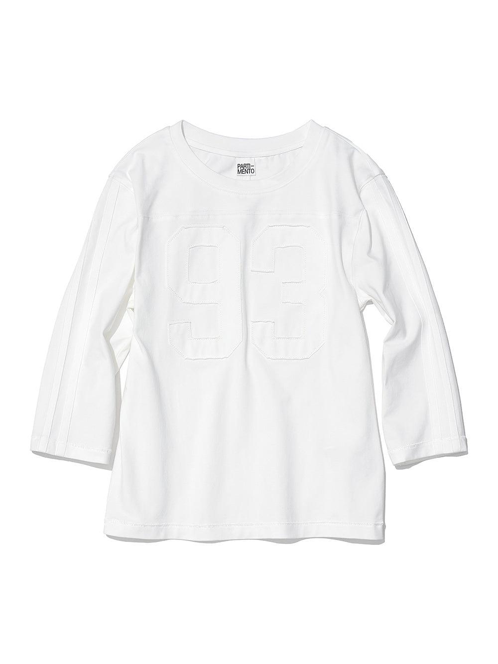 R93 Applique Three - Quarter Sleeve Tee White – PARTIMENTO WOMEN – London UK | YUGU