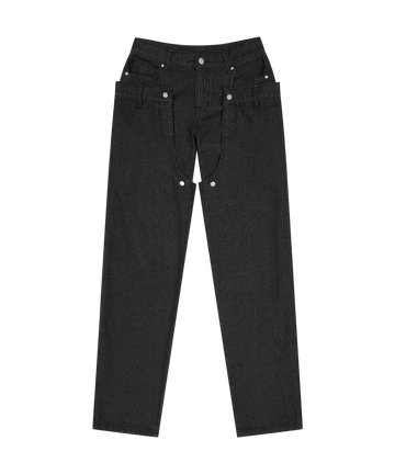 Detachable Button Denim Black – OJOS – London UK | YUGU