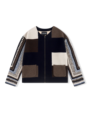 Colour Block Crochet Knit Zip Up – YES EYE SEE – London UK | YUGU