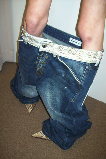 Beaded Waist Denim Pants – SCULPTOR – London UK | YUGU