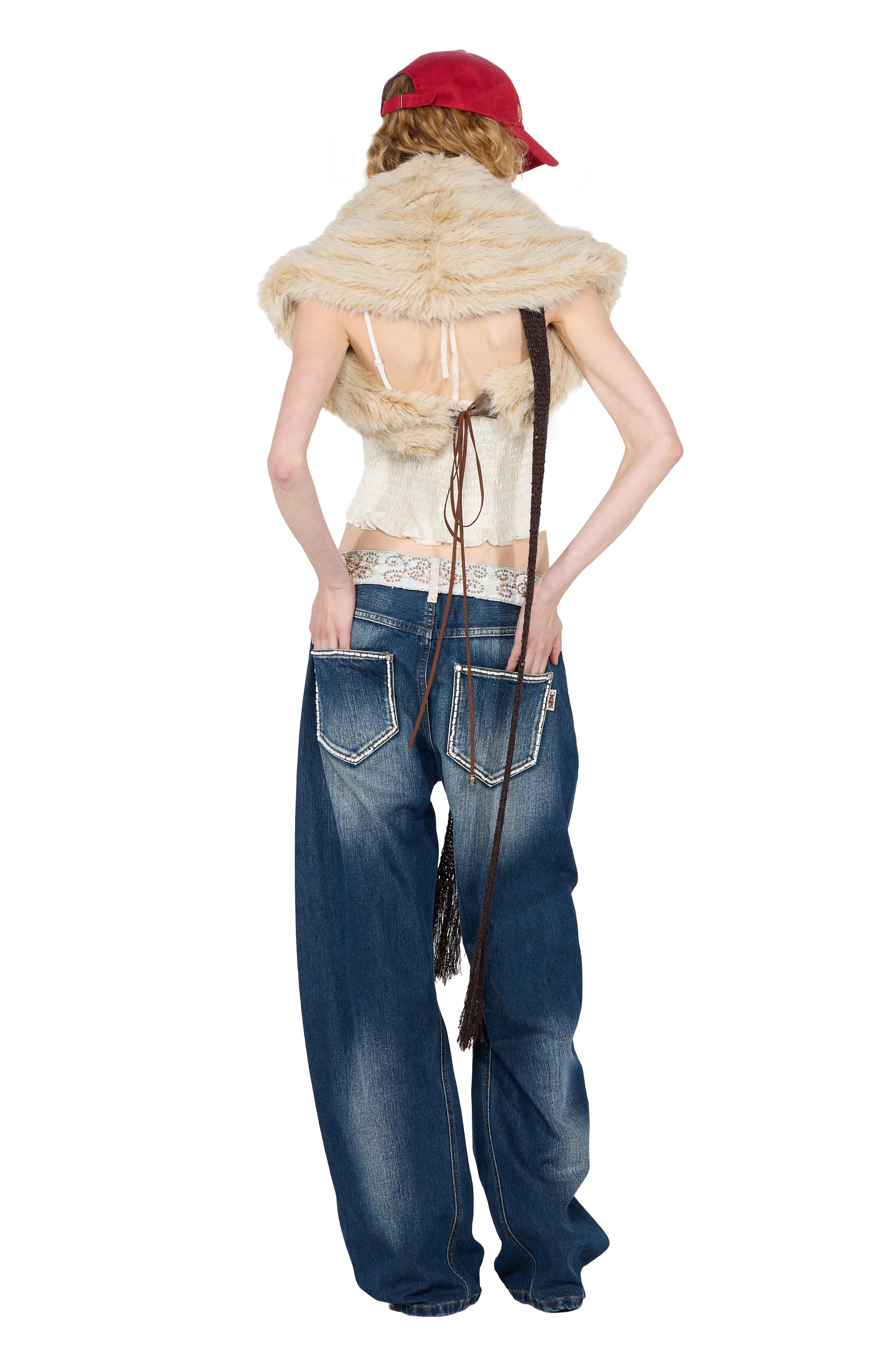 Beaded Waist Denim Pants – SCULPTOR – London UK | YUGU