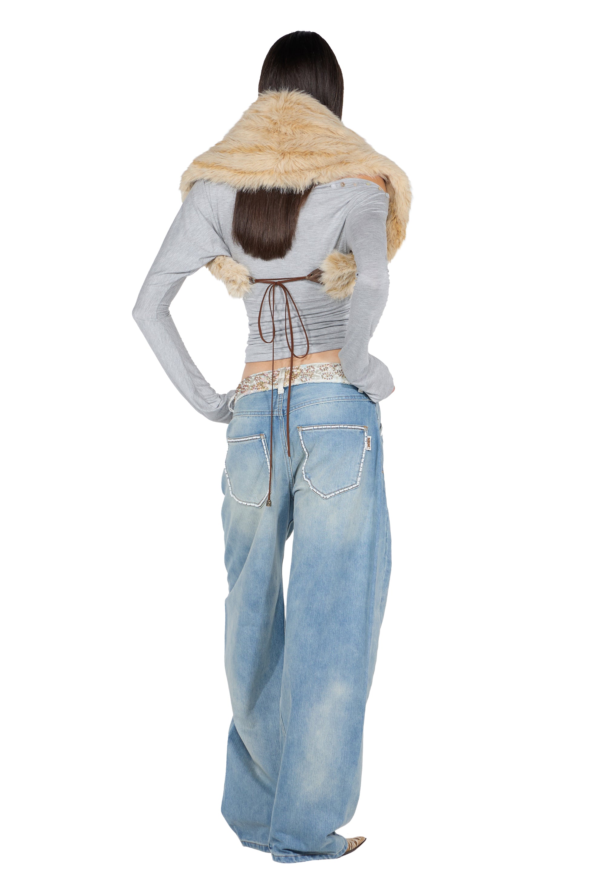Beaded Waist Denim Pants – SCULPTOR – London UK | YUGU