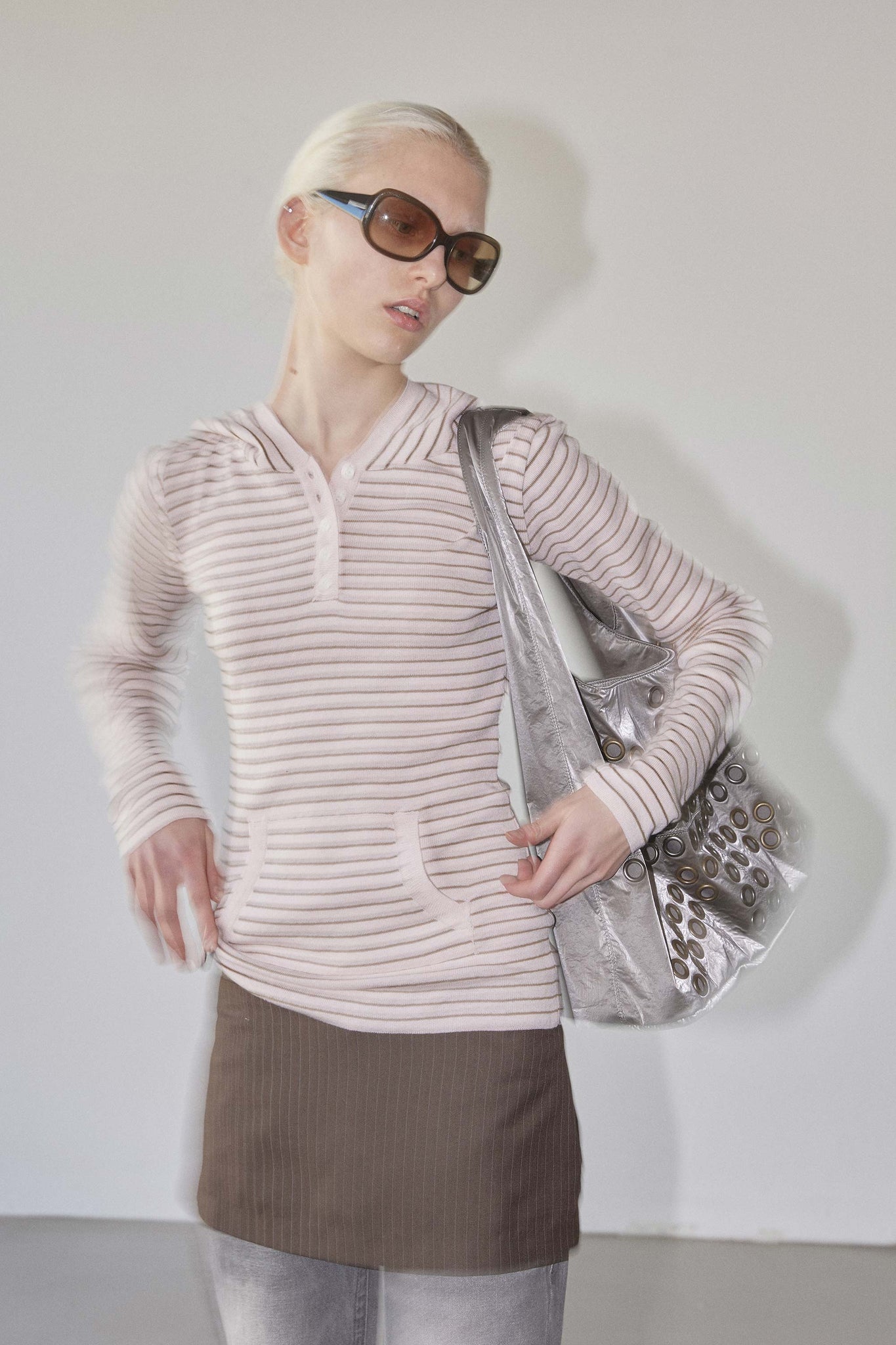 Knitted Stripe Hoodie Pink – SCULPTOR – London UK | YUGU