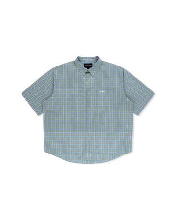 SN-Logo Short Sleeve Check Shirt Light Blue – YES EYE SEE – London UK | YUGU