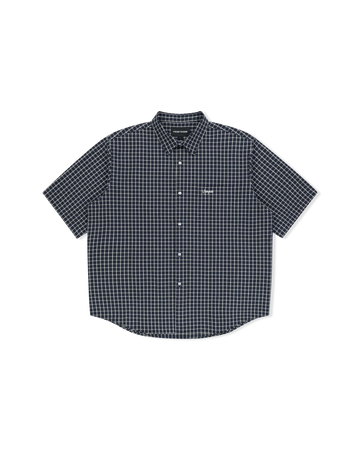 SN-Logo Short Sleeve Check Shirt Navy – YES EYE SEE – London UK | YUGU