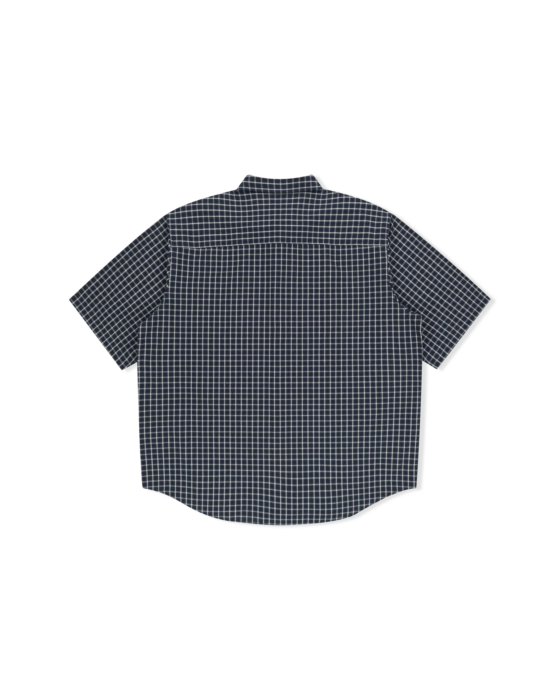 SN-Logo Short Sleeve Check Shirt Navy – YES EYE SEE – London UK | YUGU