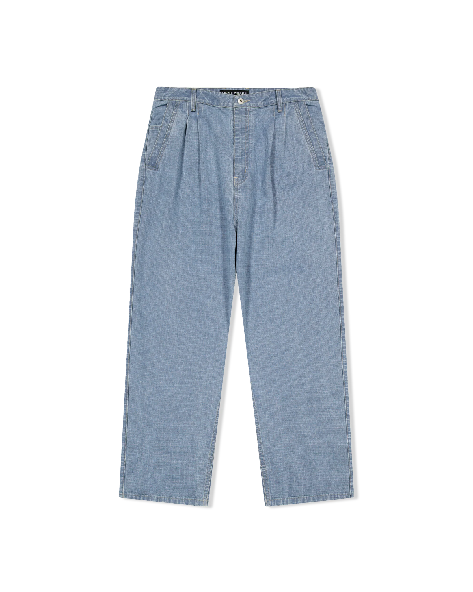 Two Tucked Ripstop Denim Trousers – YES EYE SEE – London UK | YUGU
