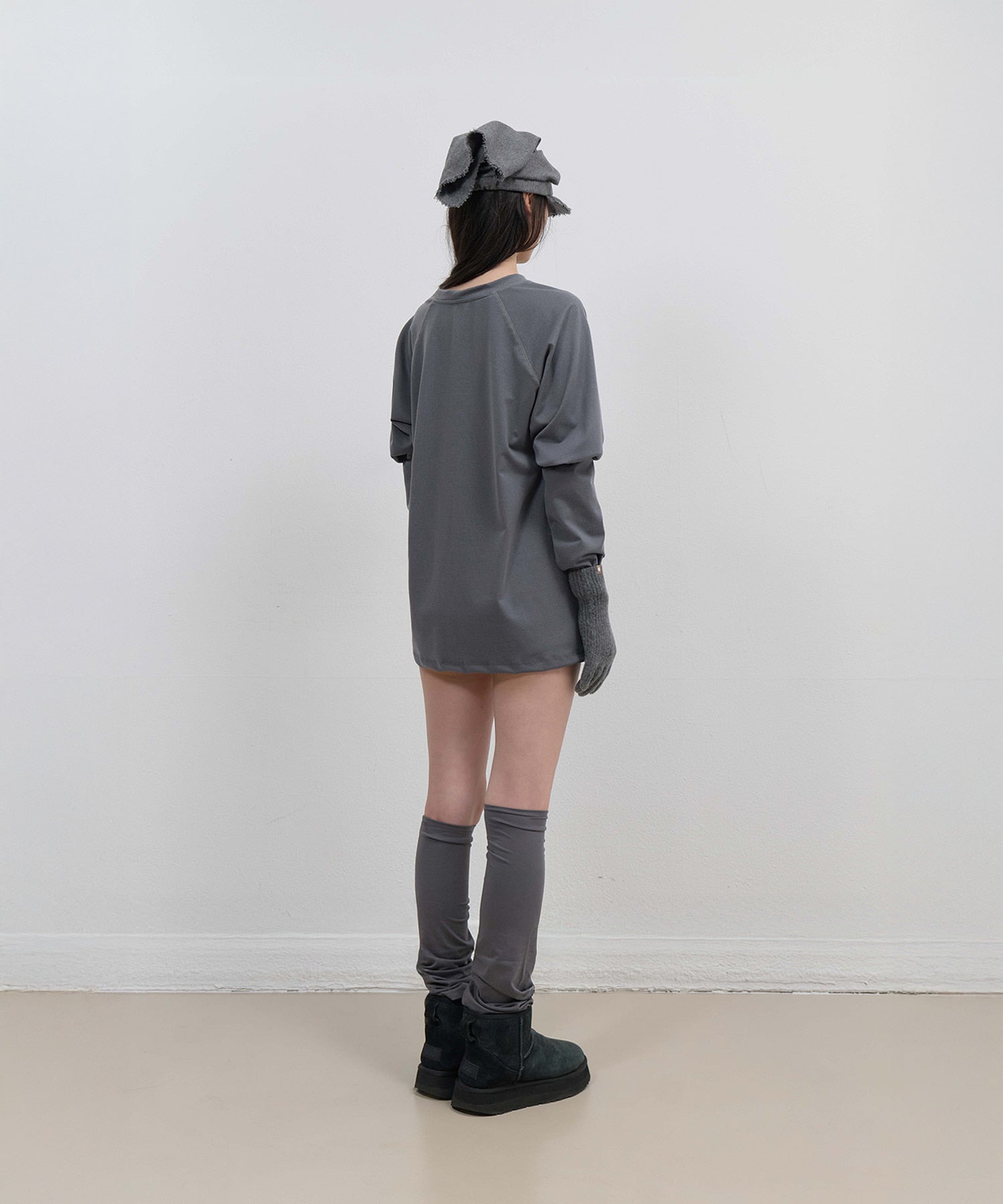 Scarf Veil Wool Cap Gray – OJOS – London UK | YUGU