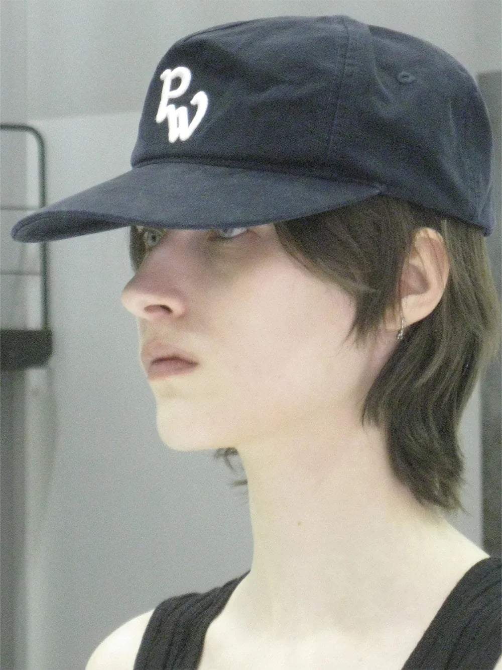 Washed Embroidered Grandad Cap [Navy] – PARTIMENTO WOMEN – London UK | YUGU