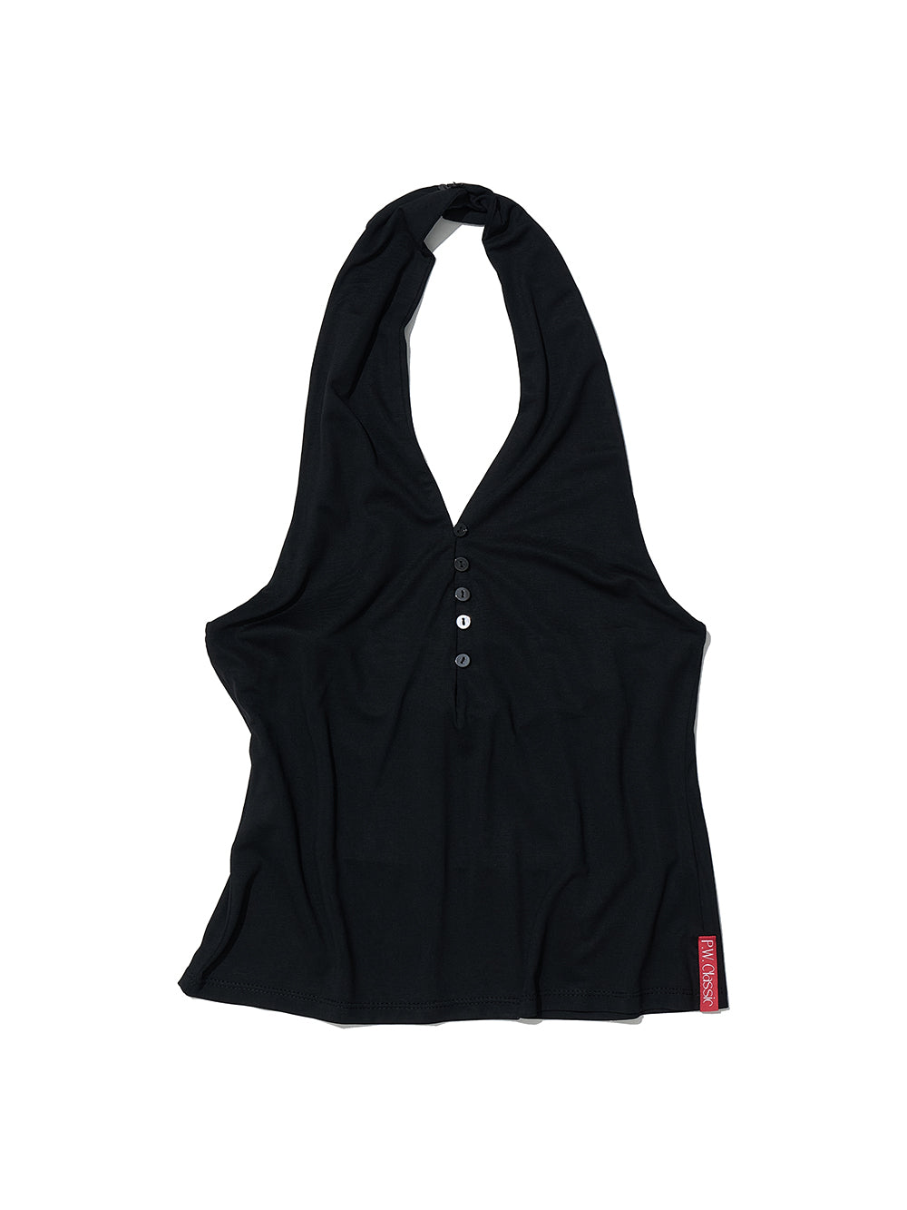 PWC Button-Up Jersey Halter Neck Top Black – PARTIMENTO WOMEN – London UK | YUGU