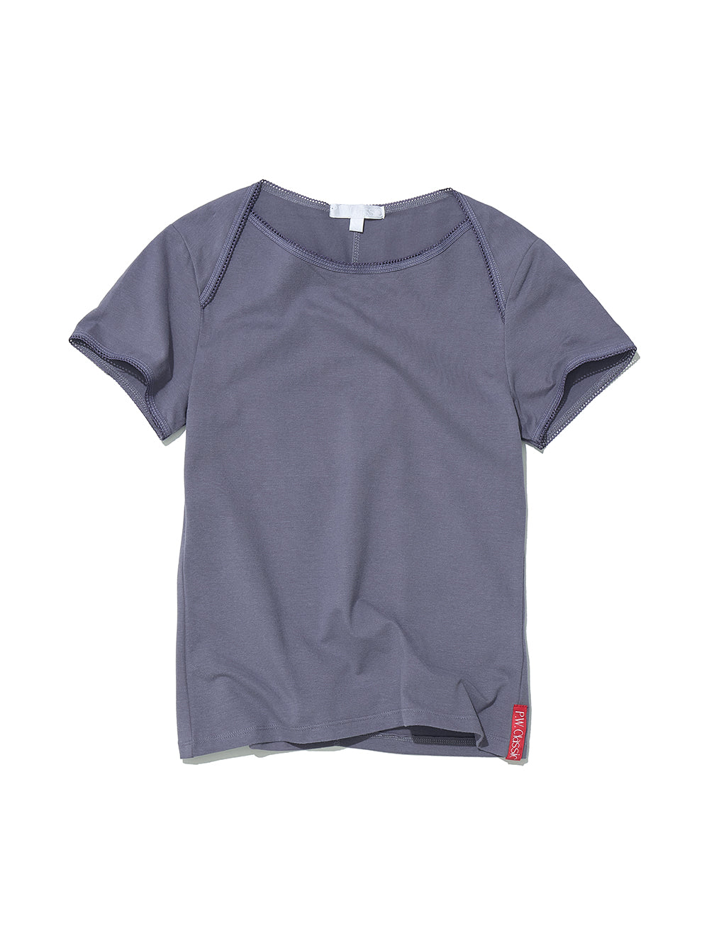 PWC Wrap Boat Neck Lace Trim Tee Purple Blue – PARTIMENTO WOMEN – London UK | YUGU