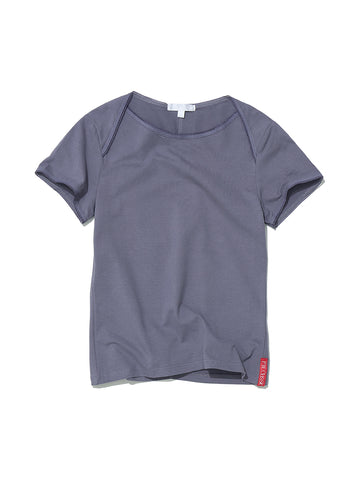 PWC Wrap Boat Neck Lace Trim Tee Purple Blue – PARTIMENTO WOMEN – London UK | YUGU