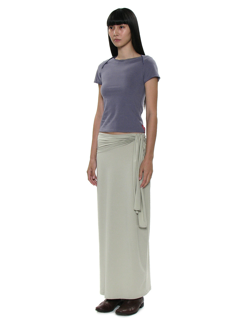 PWC Wrap Boat Neck Lace Trim Tee Purple Blue – PARTIMENTO WOMEN – London UK | YUGU