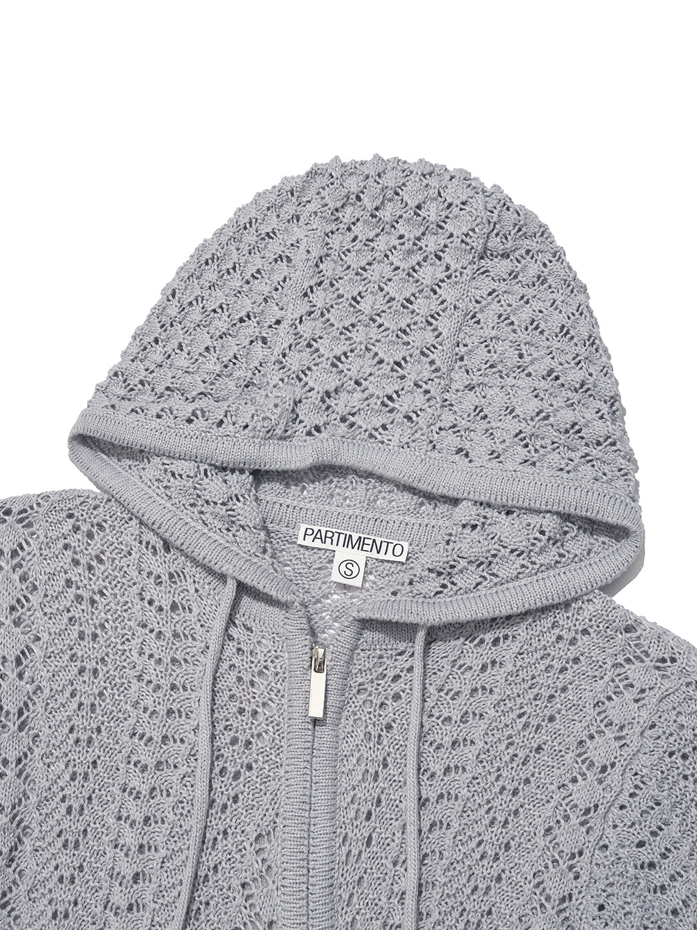 Openwork Asymmetric Zip Up Hoodie Knit Grey – PARTIMENTO WOMEN – London UK | YUGU