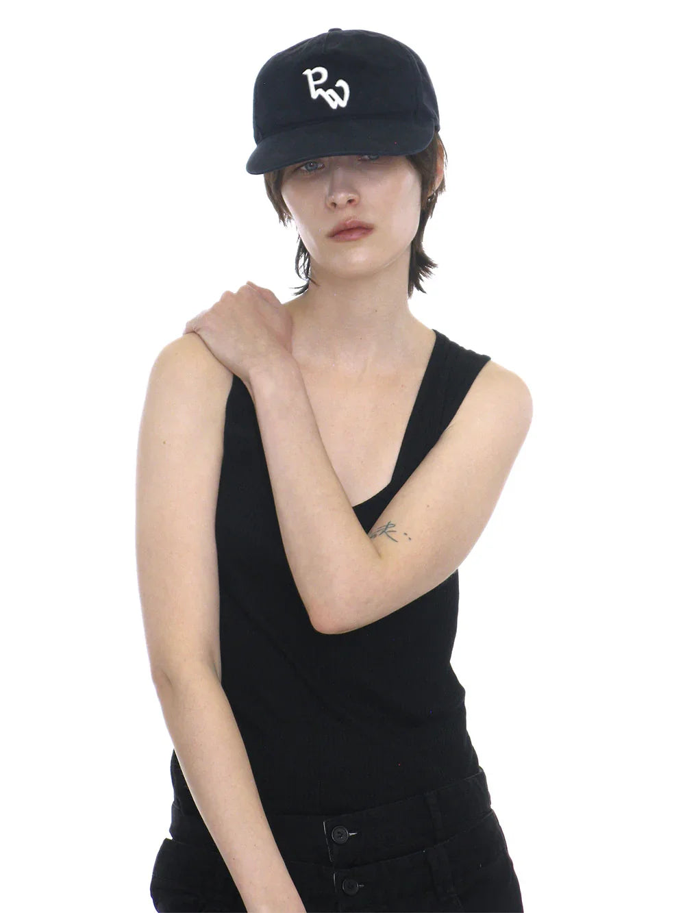Washed Embroidered Grandad Cap [Navy] – PARTIMENTO WOMEN – London UK | YUGU