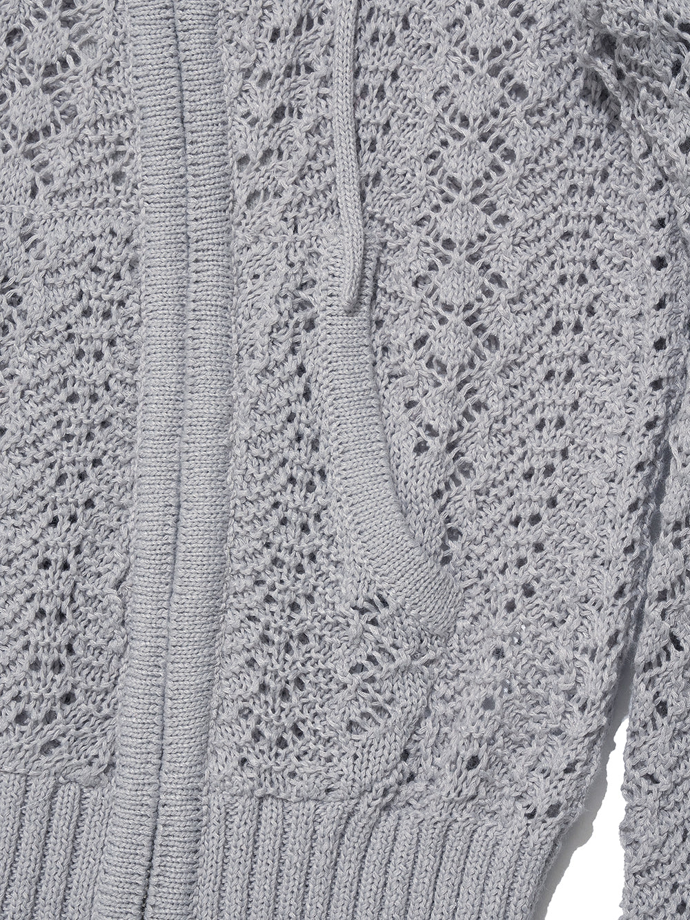 Openwork Asymmetric Zip Up Hoodie Knit Grey – PARTIMENTO WOMEN – London UK | YUGU