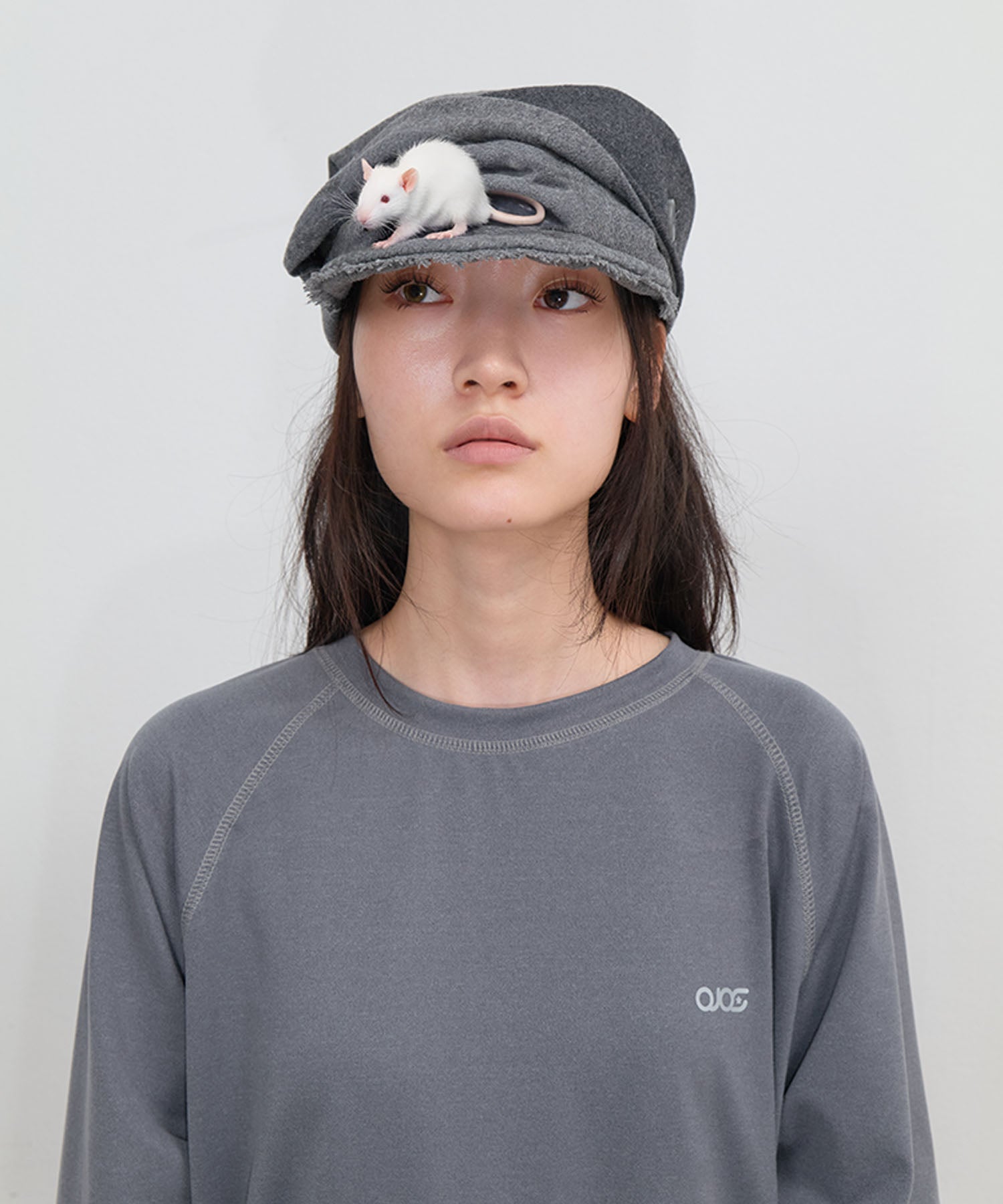 Scarf Veil Wool Cap Gray – OJOS – London UK | YUGU