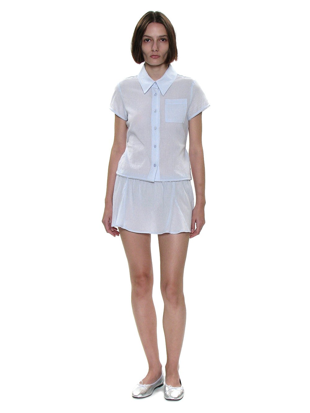 PWC Cotton Lace Trim Gored Mini Skirt Sky – PARTIMENTO WOMEN – London UK | YUGU