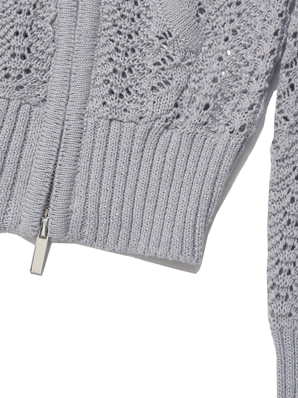 Openwork Asymmetric Zip Up Hoodie Knit Grey – PARTIMENTO WOMEN – London UK | YUGU