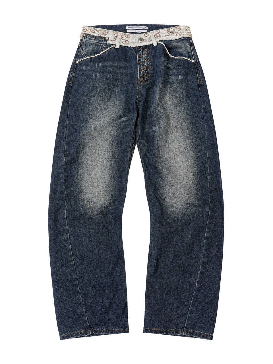 Beaded Waist Denim Pants – SCULPTOR – London UK | YUGU