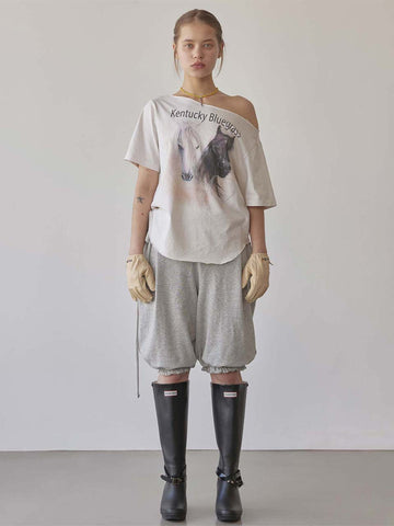 Pumpkin Half Sweatpants Grey - SCULPTOR - now available in London at YUGU.