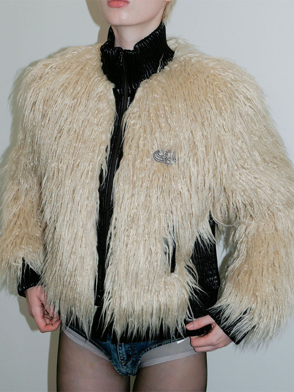 Faux Mongolian Shearling Jacket – SCULPTOR – London UK | YUGU