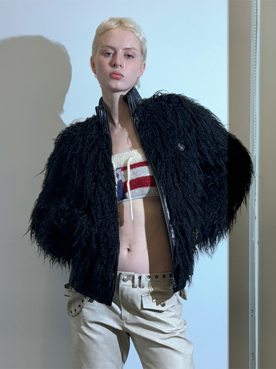 Faux Mongolian Shearling Jacket – SCULPTOR – London UK | YUGU