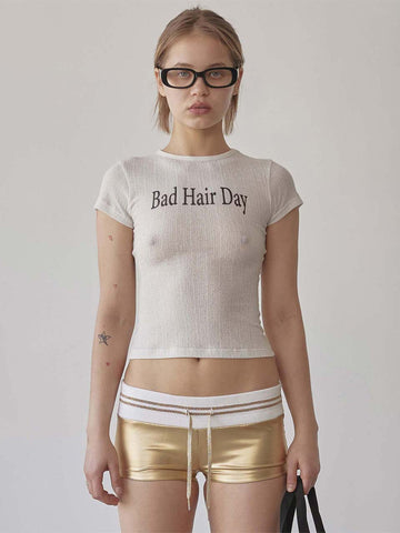 Bad Hair Day Tee White – SCULPTOR – London UK | YUGU