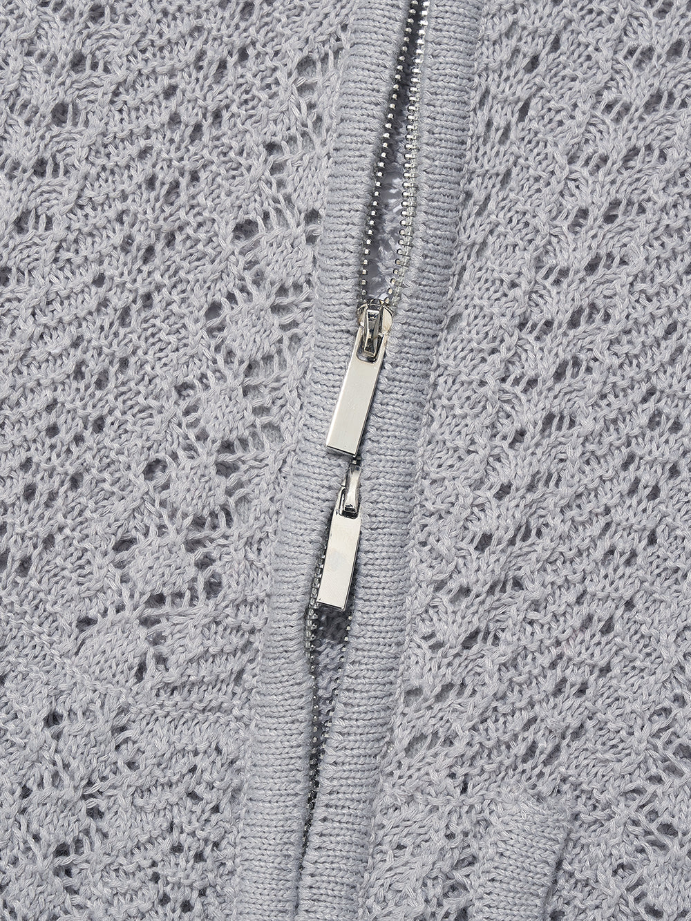 Openwork Asymmetric Zip Up Hoodie Knit Grey – PARTIMENTO WOMEN – London UK | YUGU