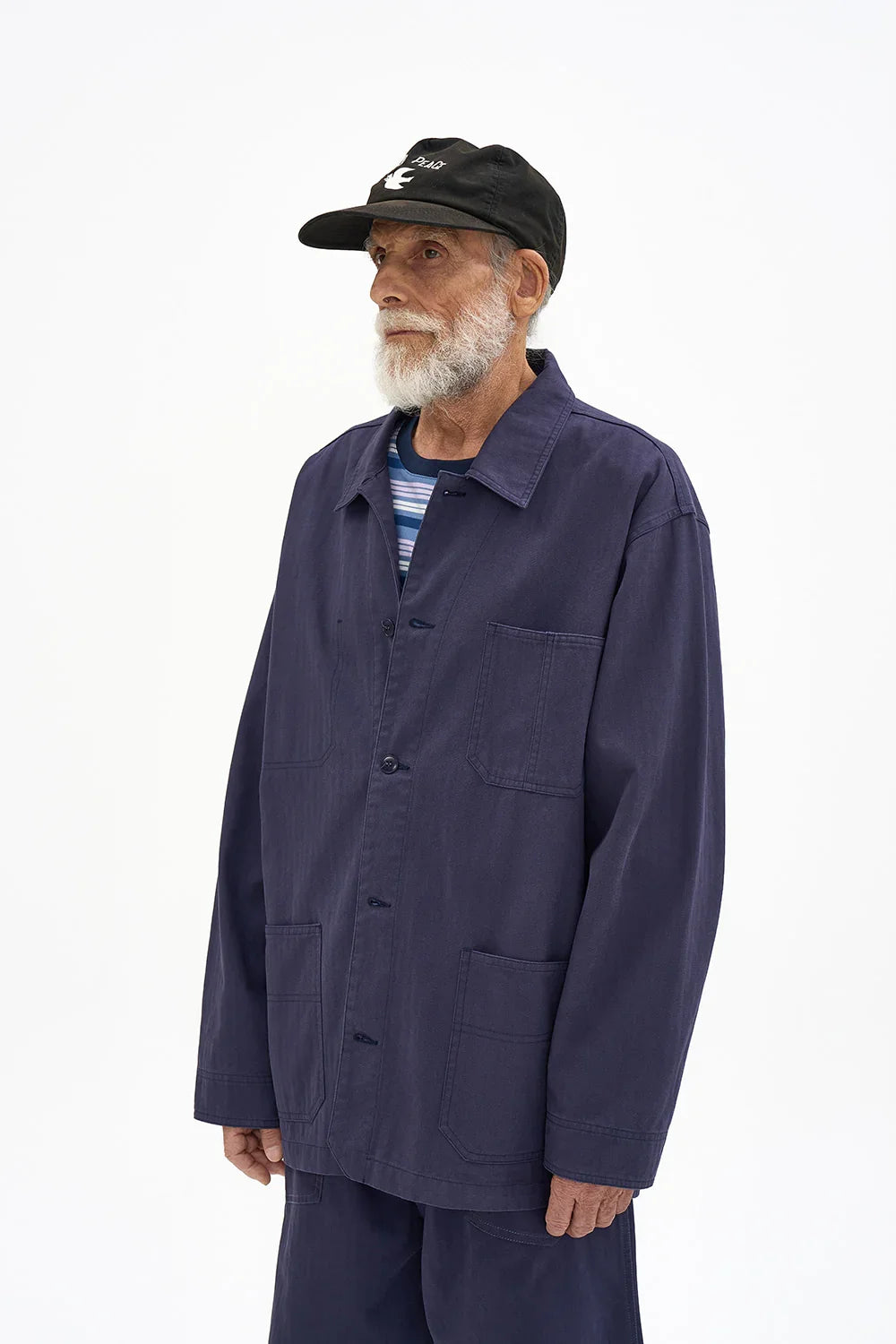 Herringbone French Work Jacket [Navy]