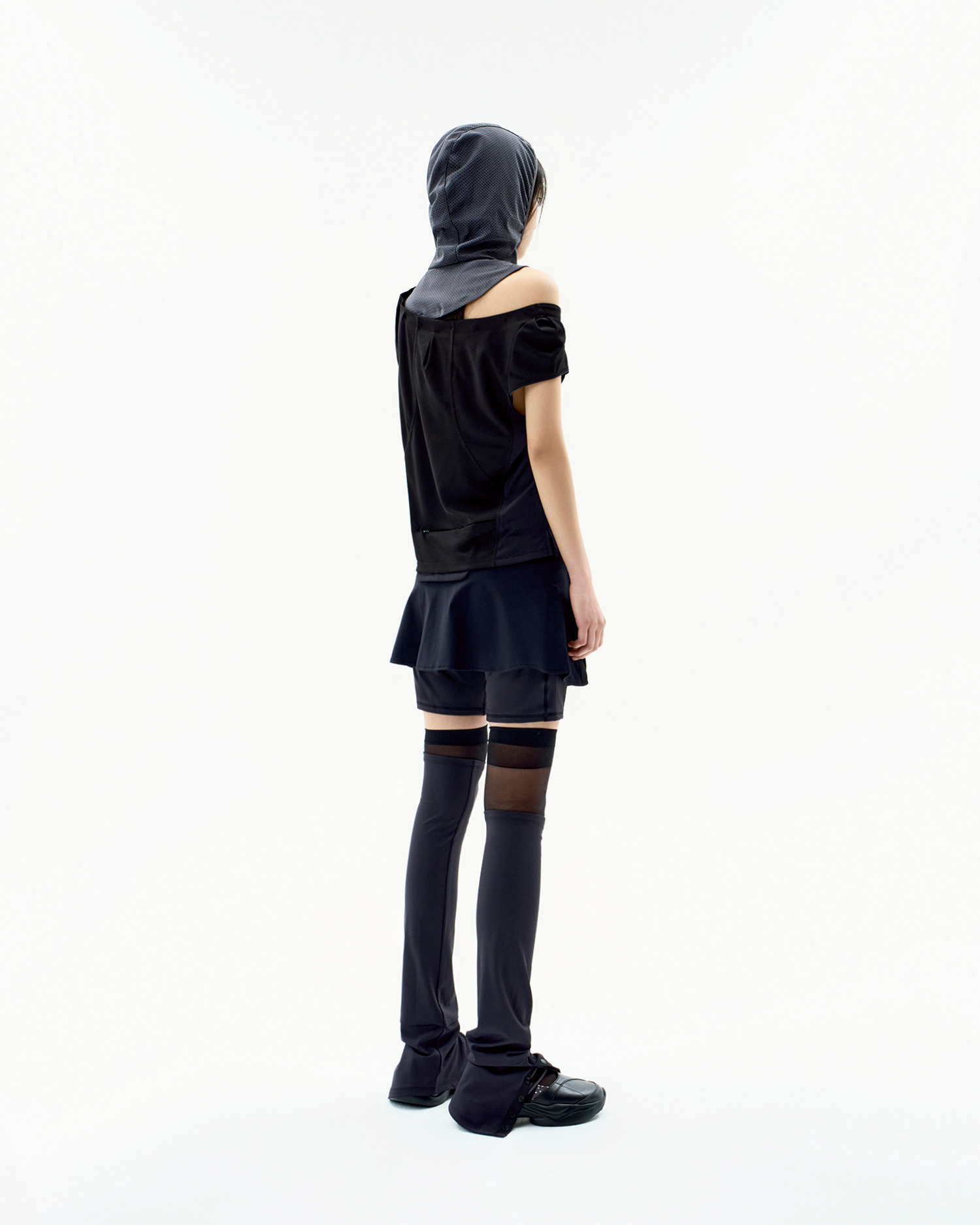 Button Slit Skirt Shorts Black – OJOS – London UK | YUGU
