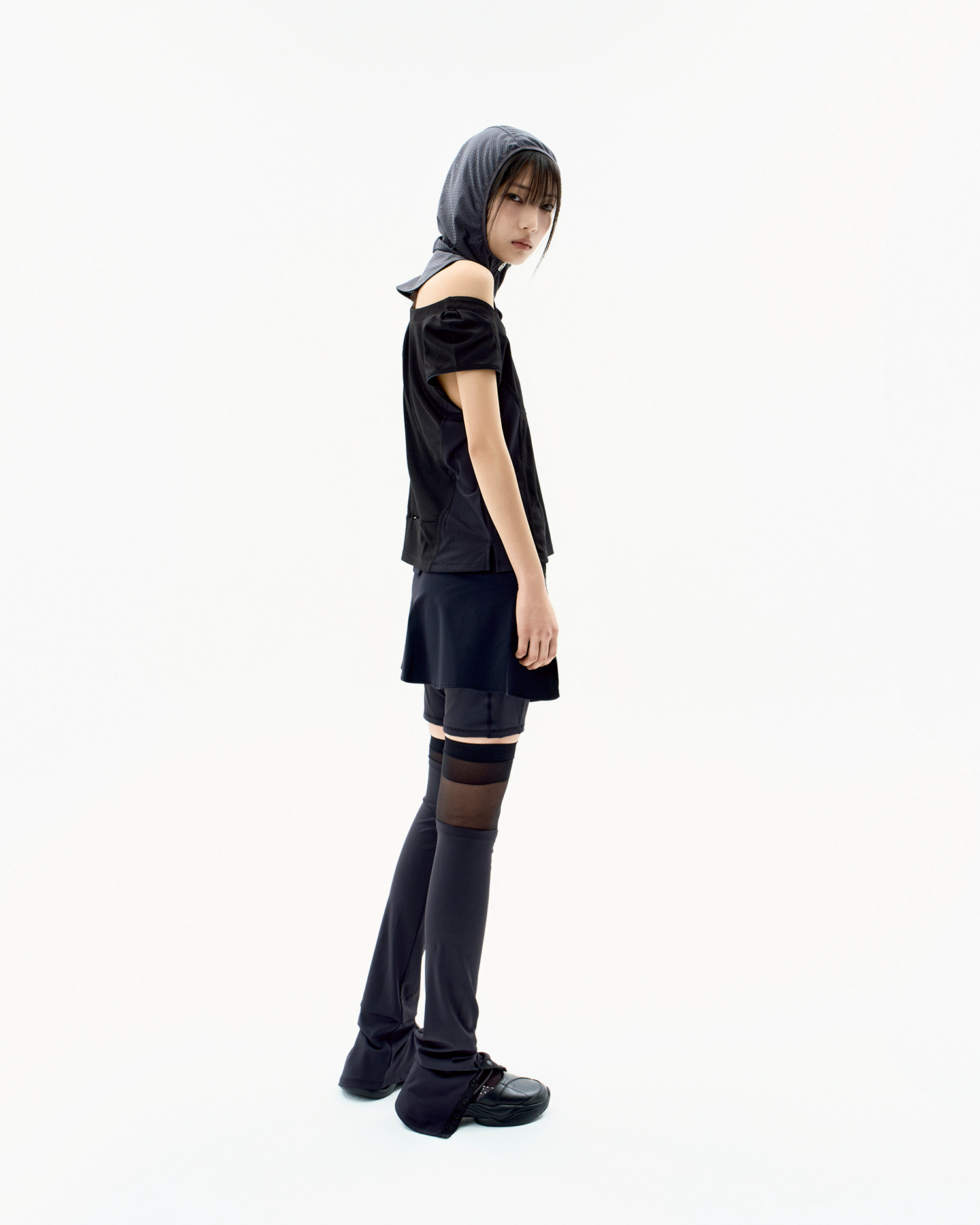 Button Slit Skirt Shorts Black – OJOS – London UK | YUGU
